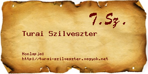 Turai Szilveszter névjegykártya
